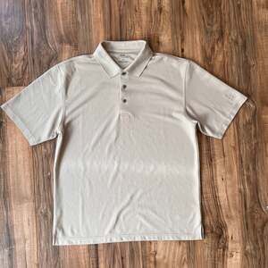 PGA TOUR Men's Golf Polo Shirt Khaki L Golf Tee